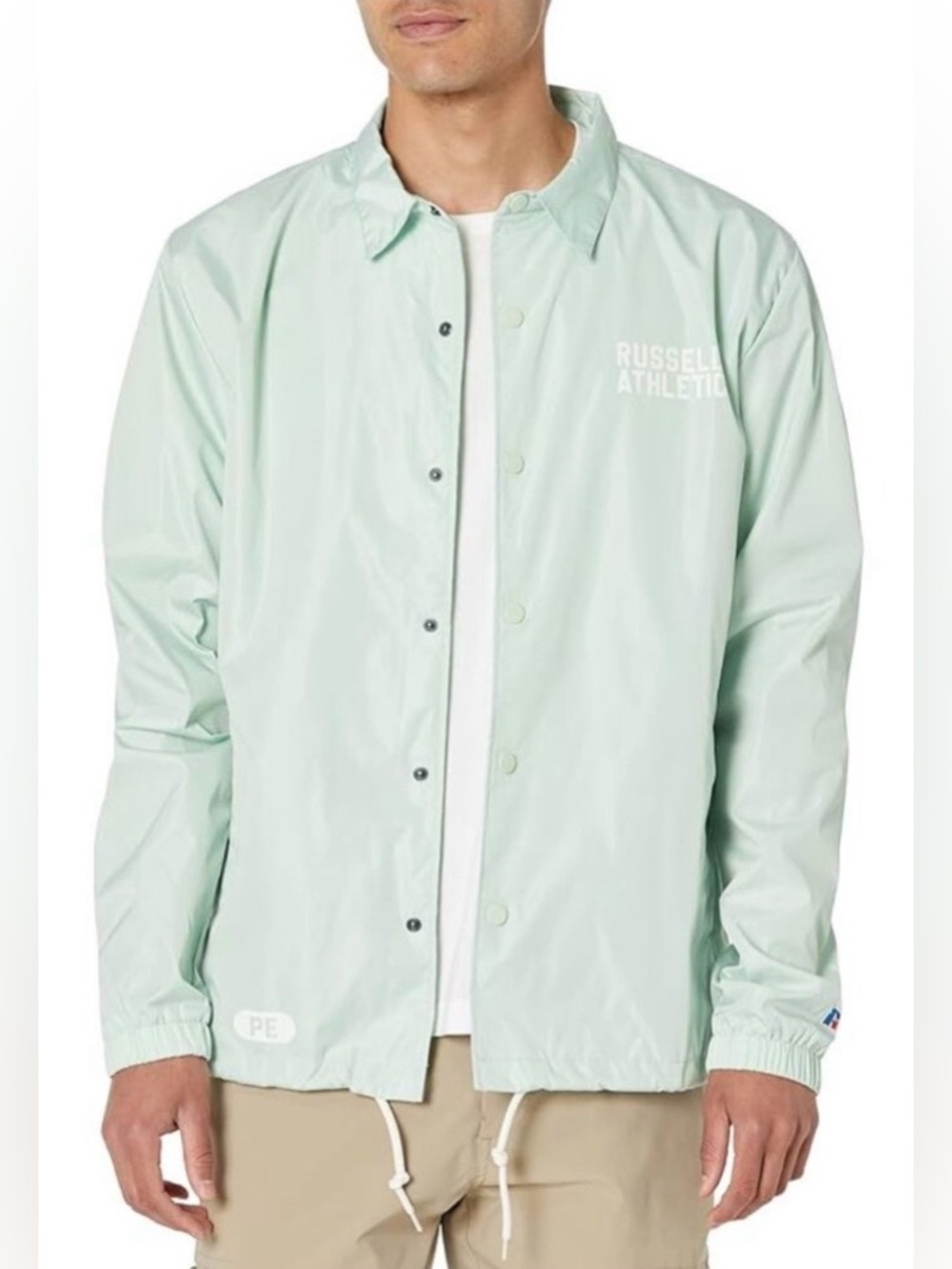 NWT - Russell Athletics Men’s Vintage Mint Coaches Jacket, Sizes - L, XL